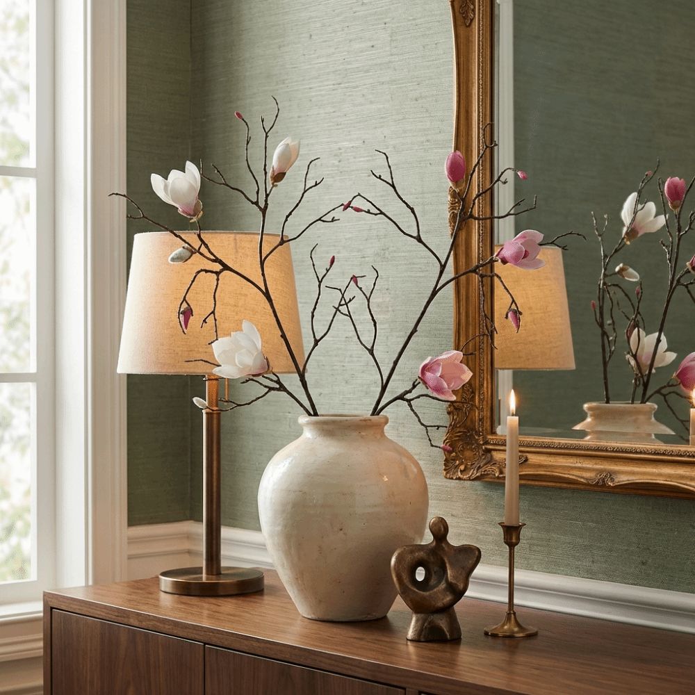 Real Touch Simulation Big Magnolia Large Artificial Orchid Fake Silk Flower  Table Decoration