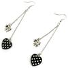 Les Trésors De Lily [L5615] - Black 'Love' Designer Earrings