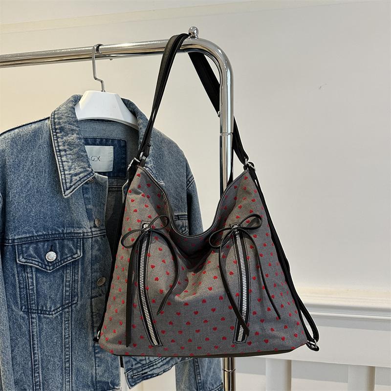 Персонализированная сумка с двойной спинкой, большой емкости для женщин, новая повседневная сумка через плечо, простая дорожная сумка для игрушек