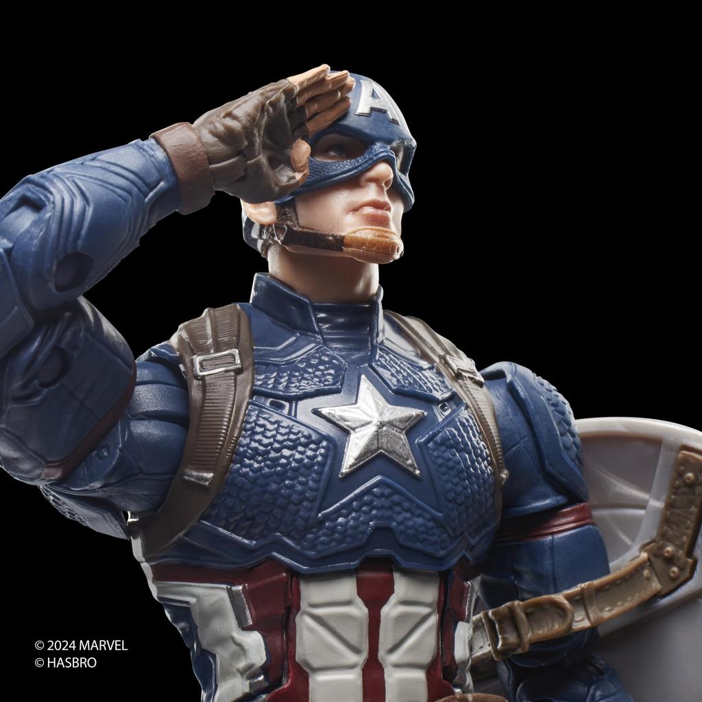 Hasbro Серия Marvel Legends Капитан Америка «Мстители»: Коллекционная фигурка "Финал" 15 см G0607 Оригинальная