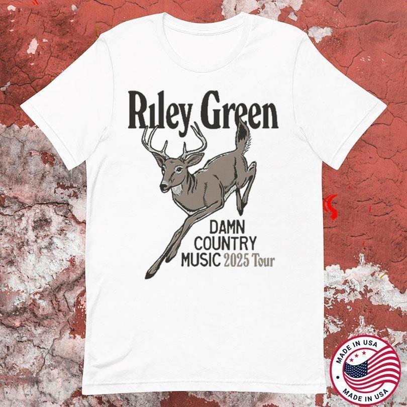 Riley Green Deer Damn Country Music 2025 Tour White T Shirt Full Size S-5XL Unisex T-Shirt