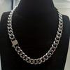 15mm Stainless Steel Silver Cuban Chain Choker Necklace for Men