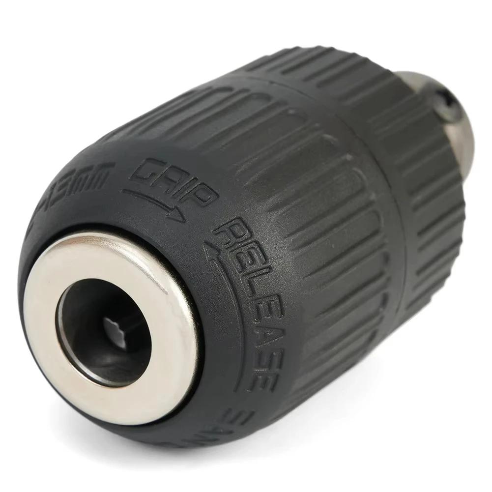 1pc 1/2 20UNF Drill Chuck 1/2 Chuck Adapter 2-13mm Capacity Keyless Chuck 2-13mm Clamp Range For Wrench Conversion Quick Grip