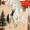 2D Horse Hanging Ornament Acrylic Flat Horse Decoration Christmas Tree Ornament for Horse Lovers Equestrian Gifts Holiday Decor