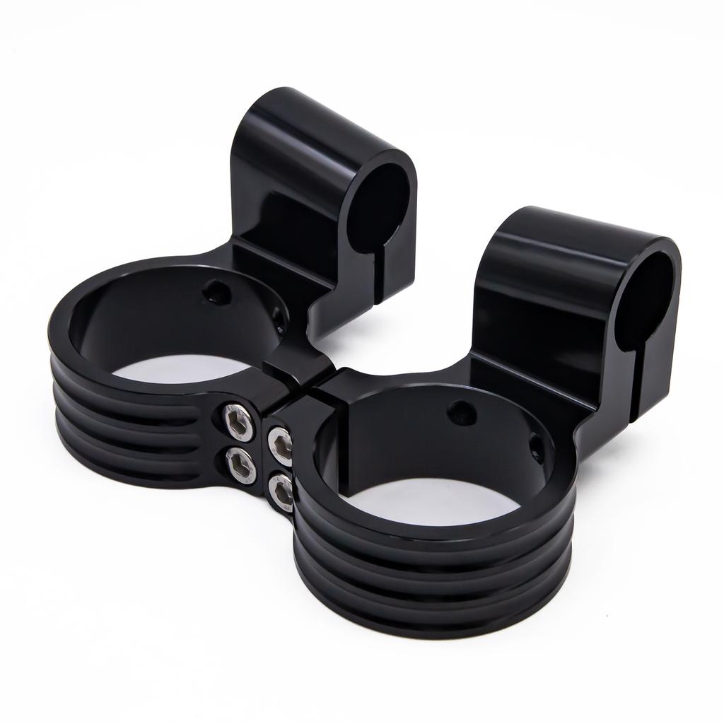 CNC 1.38" Rised Riser Motorcycle Handlebar Clip on Clip-on Fork Clamp 41 43 45 48 50 51 54MM Accessories