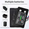 Индикатор емкости аккумулятора DC 10V-100V Свинцово-кислотный Литиевый LiFePO4 Автомобильный Мотоциклетный Вольтметр с контролем температуры