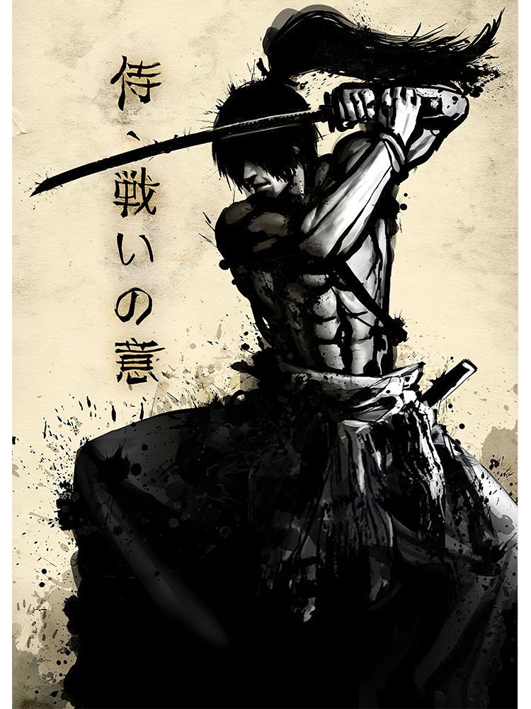 Ретро Япония Самурай Дзен Бусидо Плакат Печать Холст Картина Аниме Игра Настенная Картина Для Гостиной Домашний Декор Cuadros