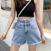 Wowen Classic and Minimalist Fashion Versatile Ultra-high Waist Female Summer Loose Thin Wide-legged Rolled Denim Shorts Individuality and Trendiness