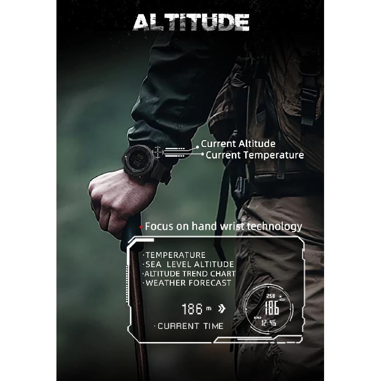 NORTH EDGE APACHE-46 Мужские цифровые часы для спорта на открытом воздухе, бега, плавания, спортивные часы на открытом воздухе, альтиметр, барометр, компас WR50M