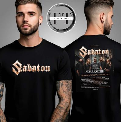 Sabaton Австралия Новая Зеландия Тур Сентябрь 2025 Расписание Футболка Унисекс Футболка