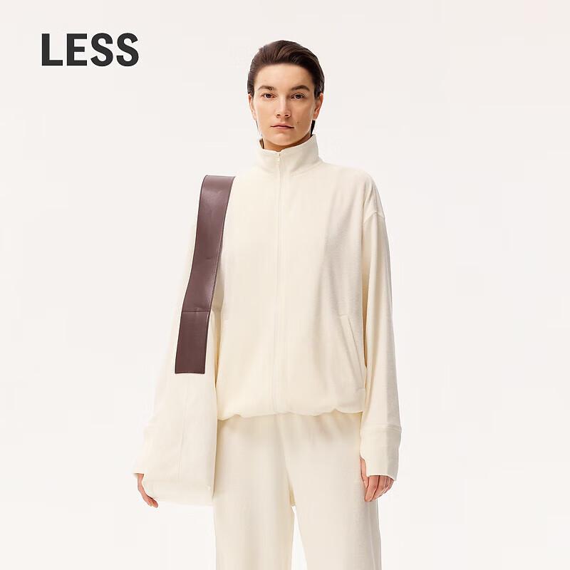 LESS 2024 Spring Stand-Up Collar Cotton Sweatshirt