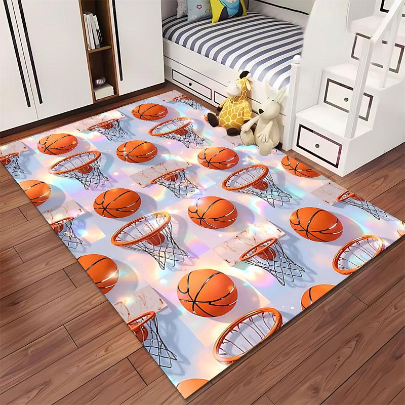 Basketball Hoop Pattern Carpet suitable as a non-slip mat for the living room or bedroom sofa