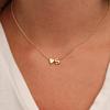 Fashionable Peach Heart Letter Pendant Clavicle Necklace