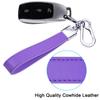 Wisdompro Genuine Leather Car Key Chain Lost Proof Smart Key Holder Stylish Unisex, purple
