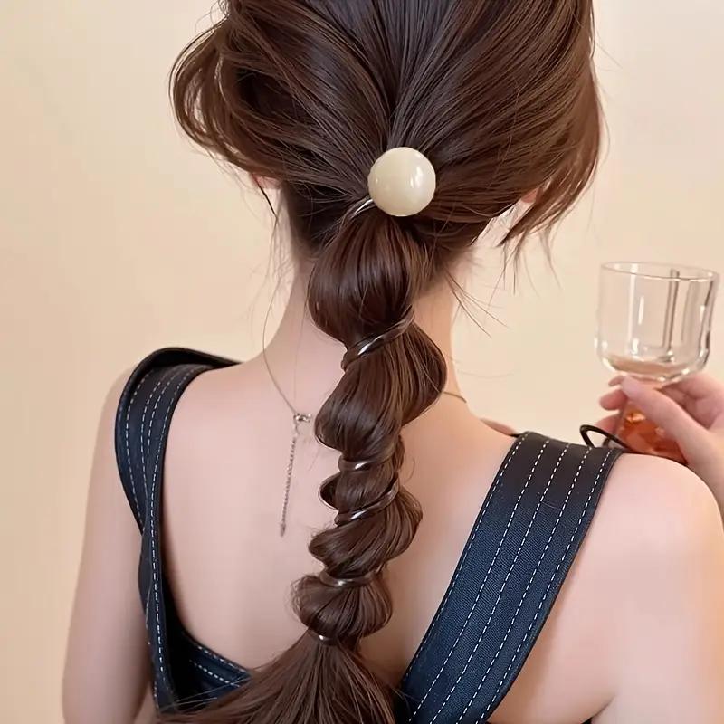 1 шт. Ретро телефонная линия резинка для волос женский темперамент простая резинка-пузырь для плетения волос артефакт повязка на голову резинка для хвостика аксессуары для волос