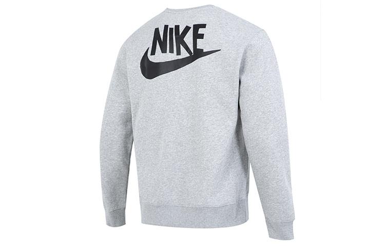Nike Sweatshirts Men's Gray Crew Neck Moderate Regular DQ4073-063