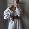 Autumn and Winter Women's Fashion Long Sleeve Sports and Leisure Hoodie Set Two Piece Set