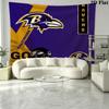 Baltimore Ravens Logo Wall Tapestry Aesthetic Wall Hanging Printed Fabric Blanket Decorative Tapestries for Bedroom Living Room Home Decor