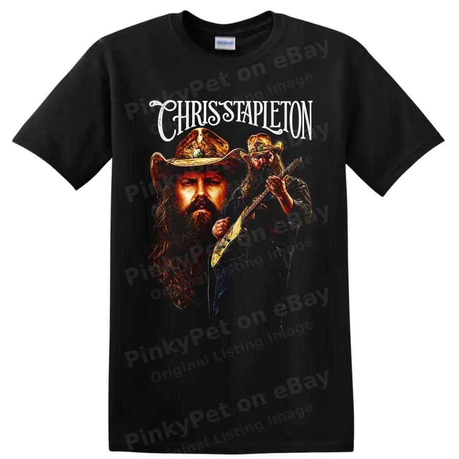 Chris Stapleton Country Singer Guitarist Western Hat Concert Music T Shirt Tee