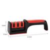 Kitchen 3/4-segmented Sharpener for Knives, Household Multifunctional Manual Three-targeted Black Grinding Stone