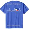 Funny Filipino Heartbeat I Love Philippines Flag Heart T-shirts Men Fashion Casual Tshirt 100% Cotton Loose Oversized T Shirt