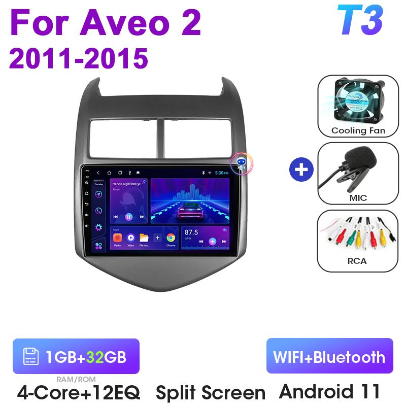 2 Din Android 12 автомобильное радио для Chevrolet Aveo 2 Sonic T300 2011 -2015 мультимедийный видеоплеер GPS 4G Carplay Auto Stereo RDS DVD