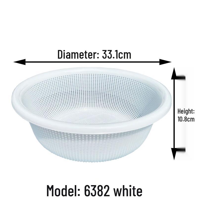 Round Plastic Draining & Washing Basket (5-Pack)