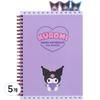 Sanrio 3-х секционные индексные банкноты Kuromi, фиолетовые, 5 шт.