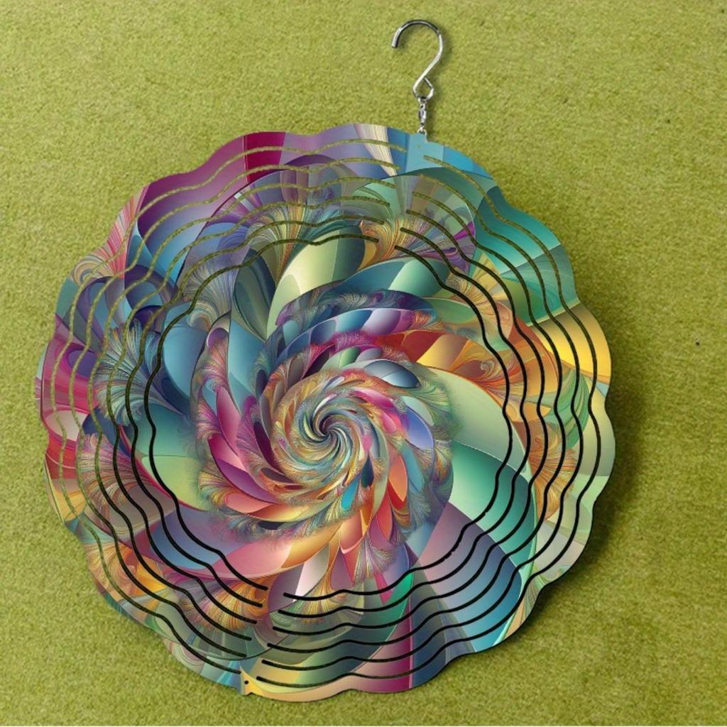 10 Inch Hanging Wind Spinner with 360 Degree Hook Elegant Dynamic Decor for Spring Summer Balcony Garden Gift for Friends