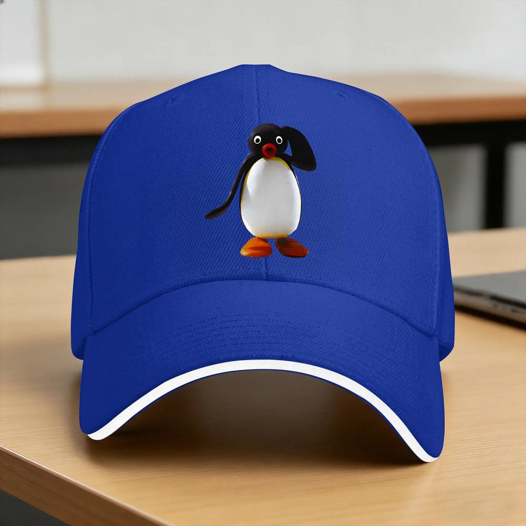 Noot Noot Pingu Funny Pingu Meme Casual Baseball Cap Outdoor Sport Trucker Hat Summer SunProof Unisex Adult DIY Print Snapback Cap