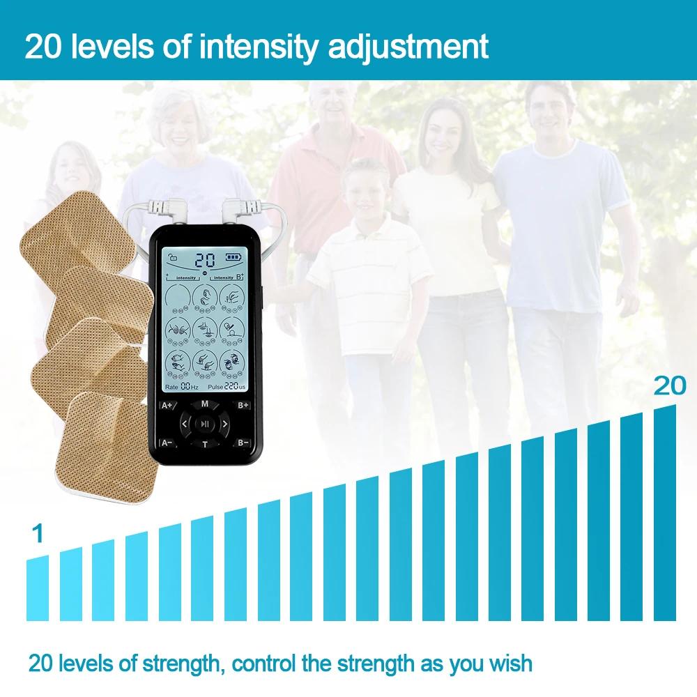 36 режимов Электрический Tens Relax Мышечный стимулятор EMS Акупунктурный массажер для тела Цифровая терапия Машина для похудения Электростимулятор