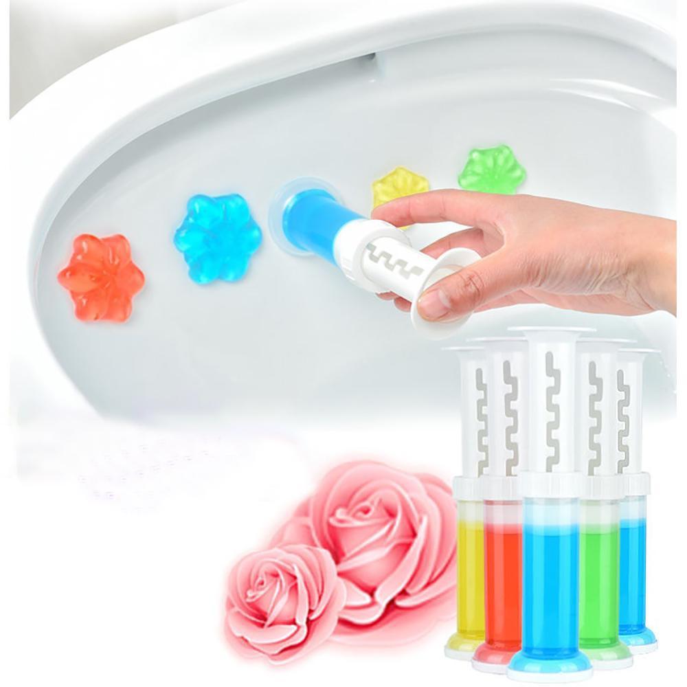 1pc Flower Stamp Toilet Gels,Toilet Cleaning Gel,Toilet Gel Stamp Stops Limescales and Stains with Air Freshening Scent, Deodorizing Clean