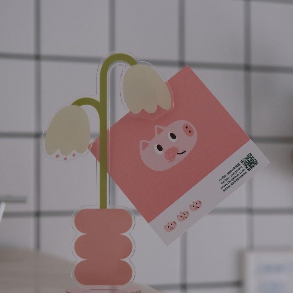 Decorative Desk Note Clip Flower Shape Floral Memo Holder Kawaii Vertical Photo Stand Table Decor