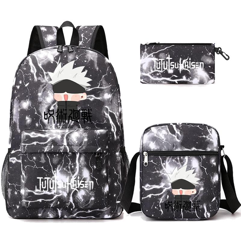 3 шт./компл. аниме рюкзак для мальчиков и девочек легкие сумки Hildren обратно в школу школьный рюкзак студент Kawaii рюкзак