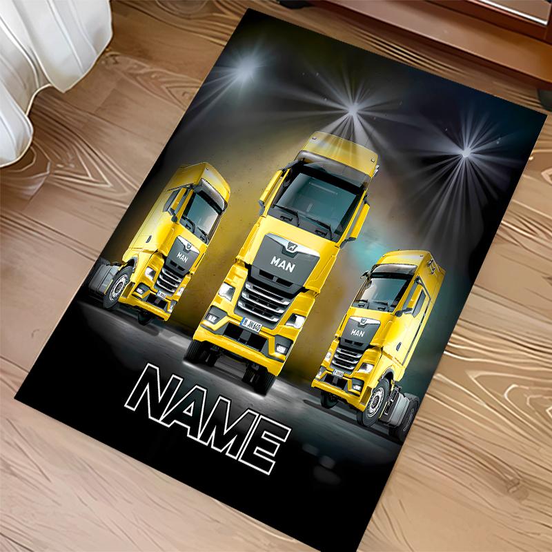 Custom personalization MAN TGX Print Area Rug - Soft, Washable Non-Slip Indoor Mat,Living Room,Home&Office Decorative Rug