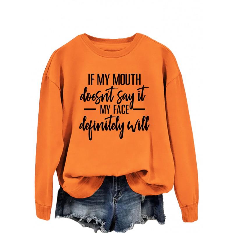 Oversized Womens Hoodie Loose Fit Cotton Blend Streetwear Long Sleeve Sweatshirt With Graphic Print