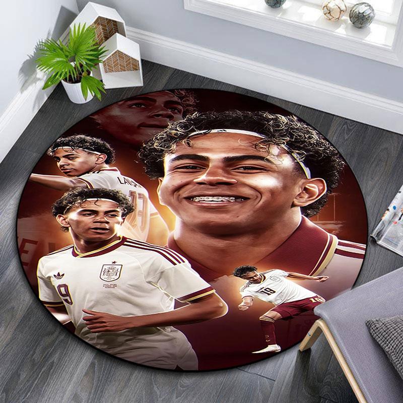Yamal pattern round rug,Carpet Rug for Living Room Bedroom Playroom ,Non-slip Floor Mat,Holiday Gifts and Birthday Gifts.