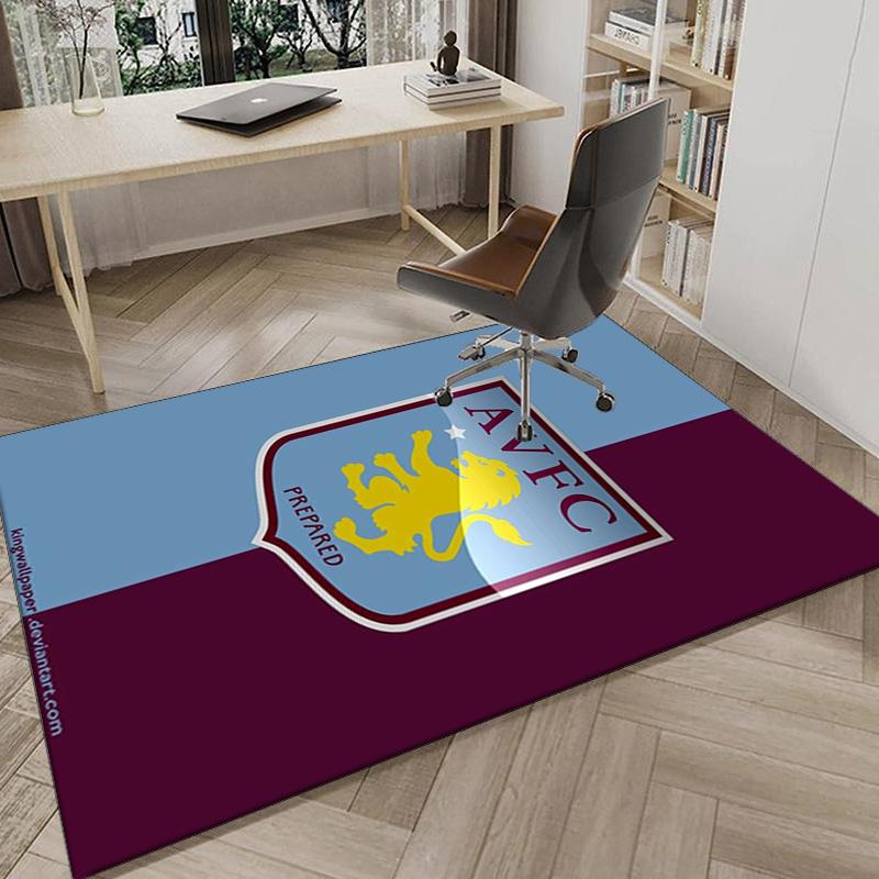 Aston Villa Crest Design Area Rug for Office, Chair Rug, Decorative Carpet Livingroom Mat, Large Size Fan gifts Christmas gifts