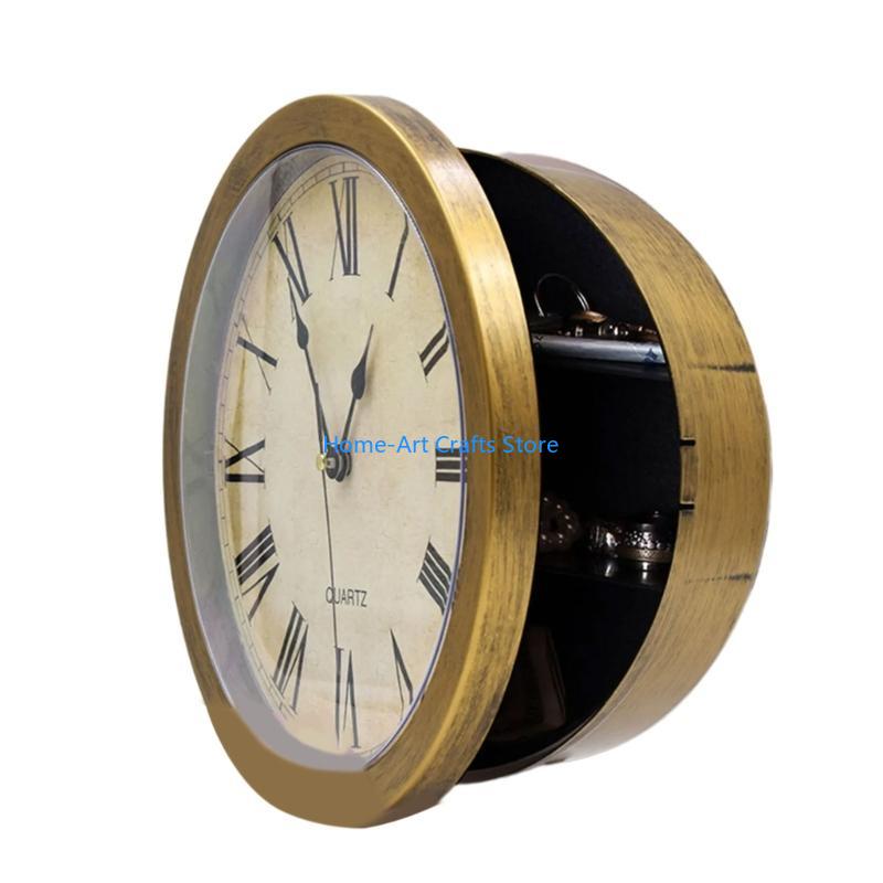 Y3NA Декоративные настенные часы-коробка со скрытым сейфом, контейнер для хранения ювелирных изделий и наличных, тайник для ценностей, домашние украшения