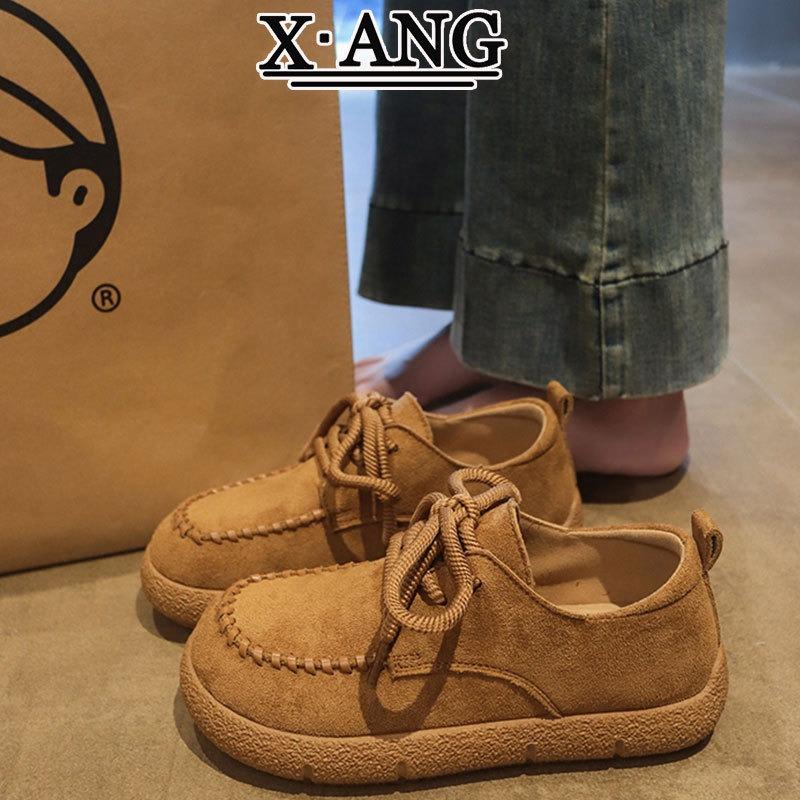 Cowhide Version Ultra-soft Sole All-inclusive New Autumn Shoes Women's Casual Lace-up Single Shoes Women