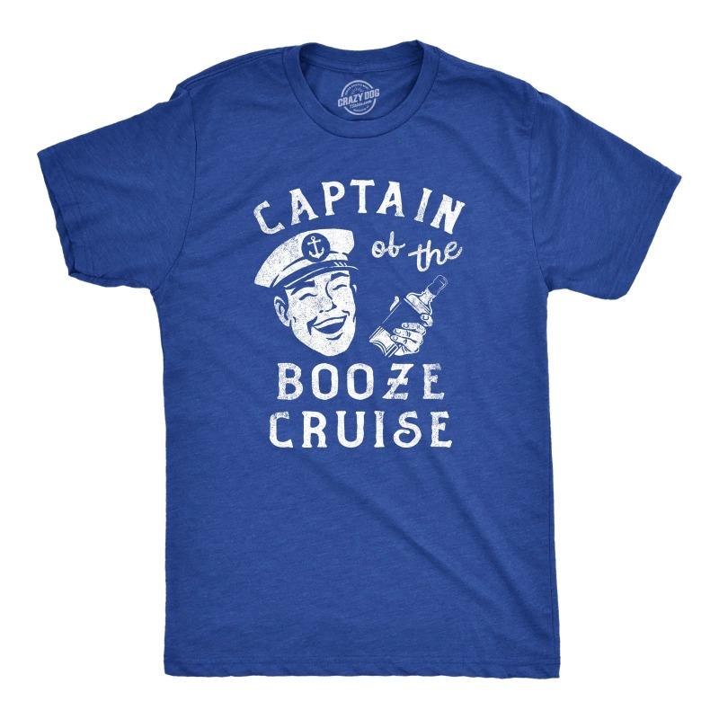 Мужская футболка 'Booze Cruise' Смешная футболка моряка пьющего