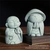 Aquariums Jizo Monk Landscape Hideouts Statue Plastic Aquariums Decorations Art Crafts Habitat Ornaments