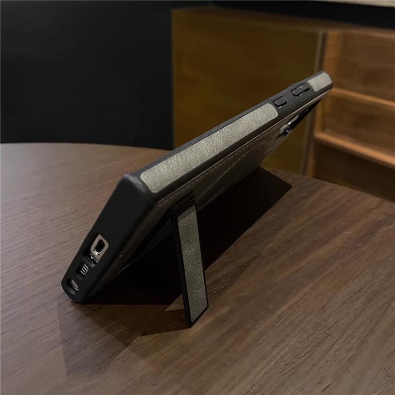 Роскошный кожаный чехол-книжка с магнитной подставкой-держателем для Samsung S26 S25 S24 Ultra S23 Plus S22, с поддержкой беспроводной зарядки, противоударный, мягкий