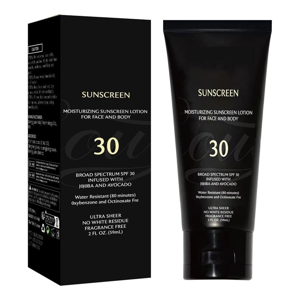 Sunscreen Whitening SPF30+ For Melanin Skin Natural Moisturizing Sunscreen For Face And Body Natural Ingredients All Skin Types Block UV Rays 59ml