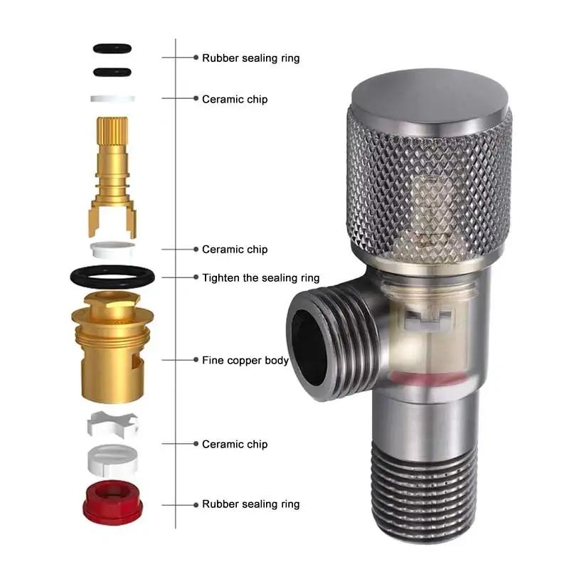 4 Точки Впускной клапан смесителя G1/2 Латунный трехходовой клапан Нагреватель Водозапорный клапан Ванная Туалет Стиральная машина Универсальный переключатель