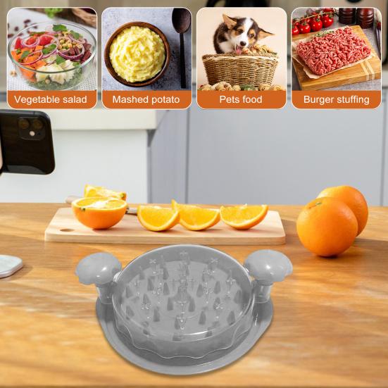 Мясорубка с противоскользящим основанием и эргономичной ручкой. Измельчитель пищевого мяса. Эффективный инструмент для измельчения без содержания бисфенола А.