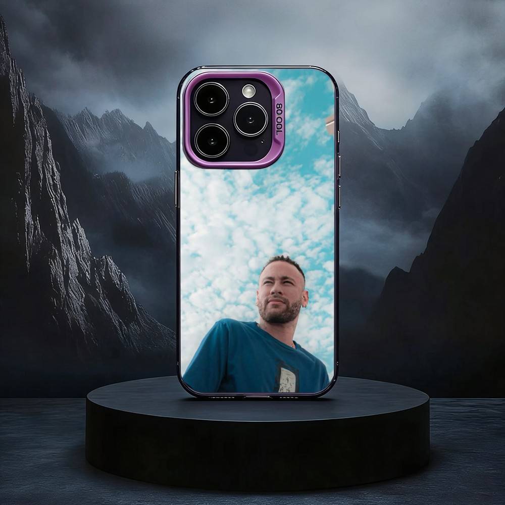 Чехол для телефона Football For N-NeYmAR-R 10 для iPhone17,16,15,14,13,12,11 Plus,Pro Max Черный Конфетный серебристый чехол для телефона