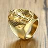 Нержавеющая сталь Готический Древний Египет Египетский фараон Статуя Кольцо для мужчин Панк-рок Крутые байкерские кольца