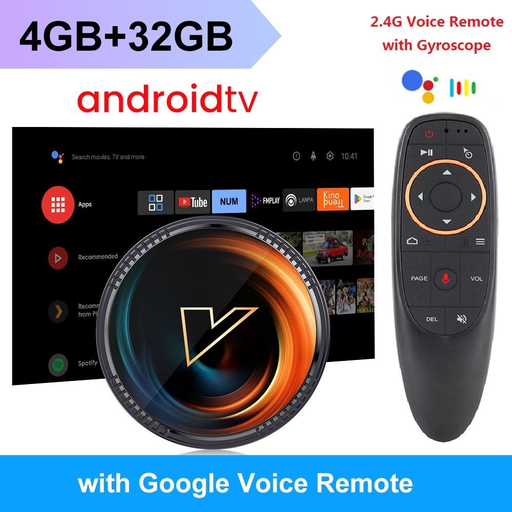 W2 ATV Smart TV Box Androidtv 11.0 Поддержка AV1 Dual Wifi BT4.0 Google Voice Input Set Top Box