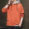 Men's Trendy Hooded Sweatshirt - Spring/Autumn, All-Match, Loose Fit, Casual Two-Piece Look for Teens and Students.